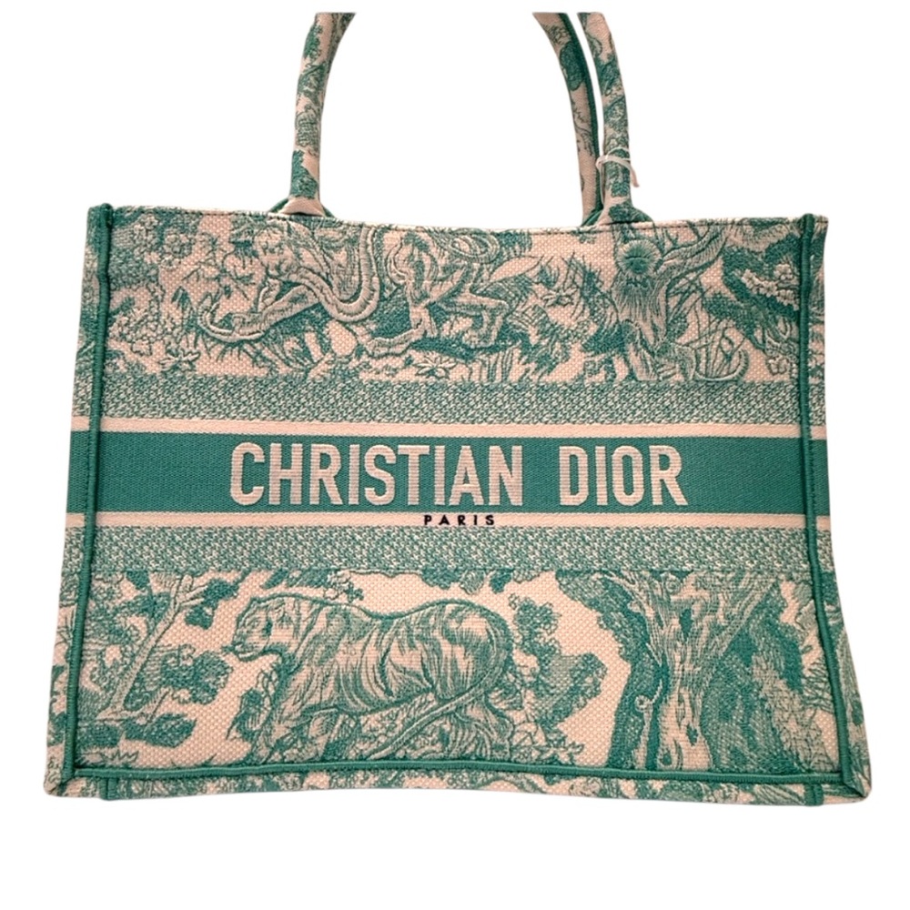 NEW 2024 Christian Dior Medium Jade Green Dioriviera Book Tote Handbag